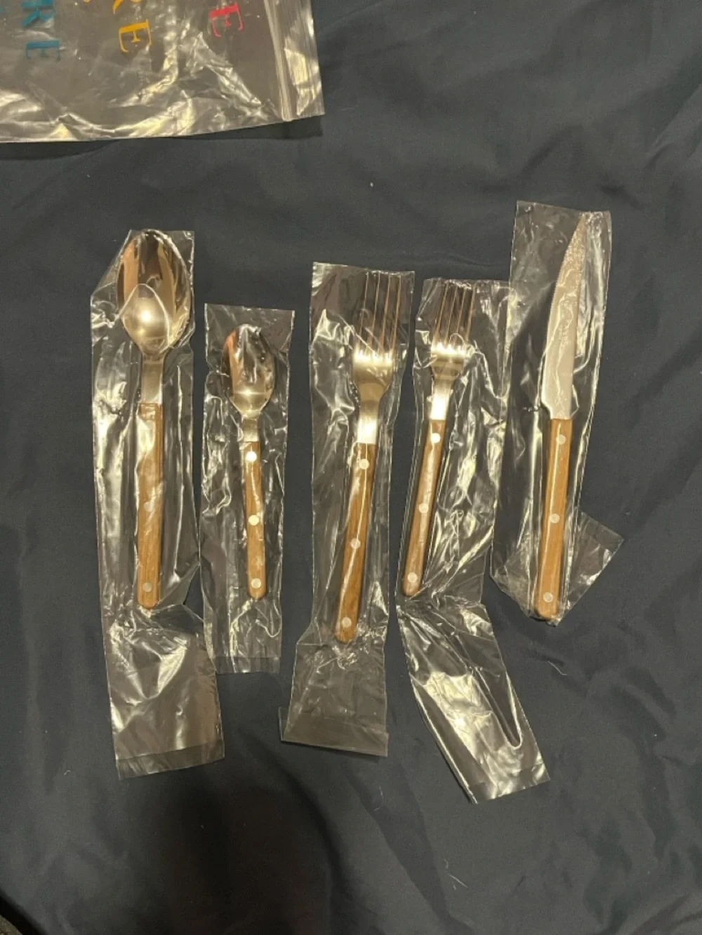 Sabre Paris Bistrot Serena & Lily Wood-Handle Stainless Flatware Set